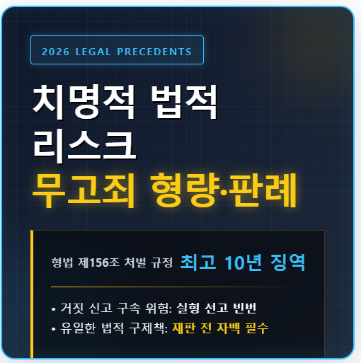 무고죄 형량, 무고죄 판례